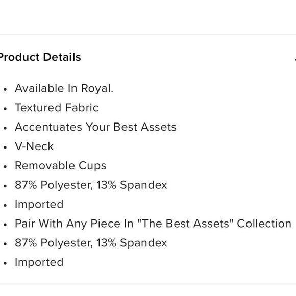 The Best Assets V Neck Sports Bra & Scrunch Butt Active Short Royal NWOT - Picture 5 of 7